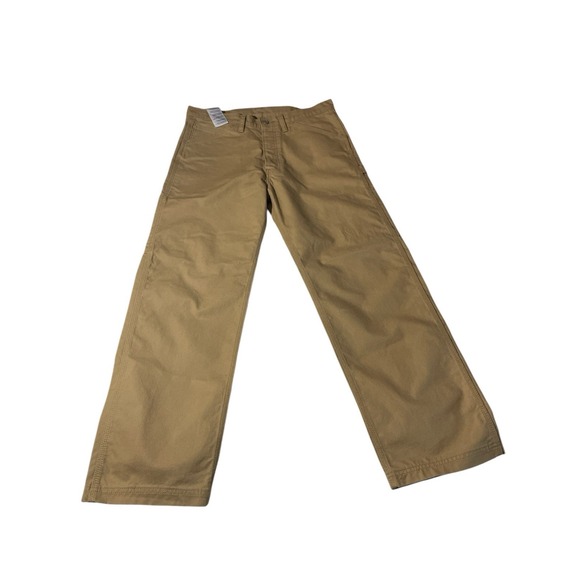 LEVI'S Strong Skateboarding Brown Carpenter Jeans 34/32 (29.5) Button Fly Big‎ E - Picture 2 of 10